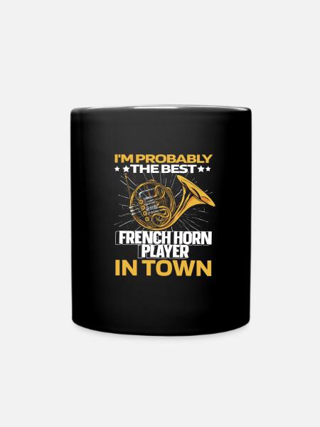 Hornist French Horn Lustig - Tasse einfarbig - Schwarz