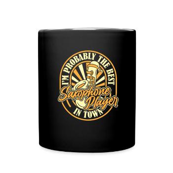 Saxophone Saxophone Drôle - Mug uni - noir - Devant