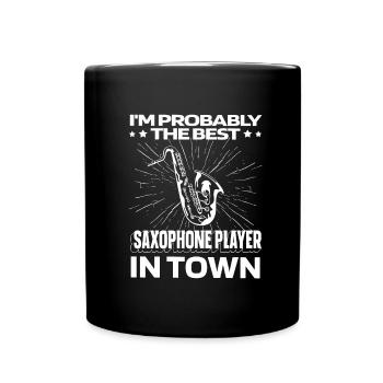 Saxophone Saxophone Drôle - Mug uni - noir - Devant
