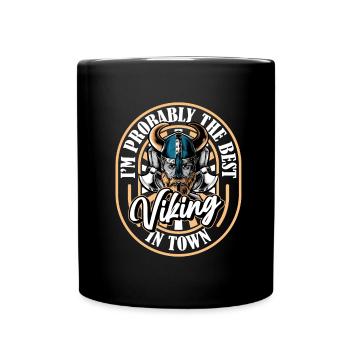 Wikinger Axt - Tasse einfarbig - Schwarz - Vorne
