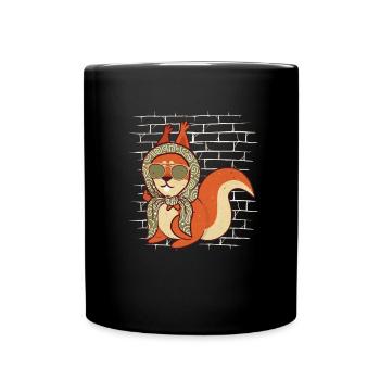 Écharpe de lunettes de soleil écureuil - Mug uni - noir - Devant