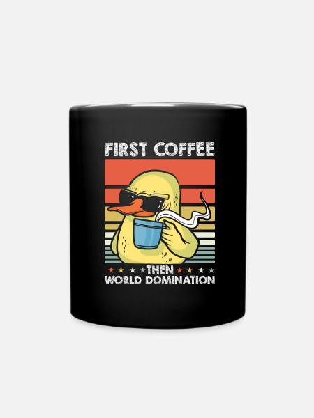 Ente Kaffee-Sonnenbrille - Tasse einfarbig - Schwarz