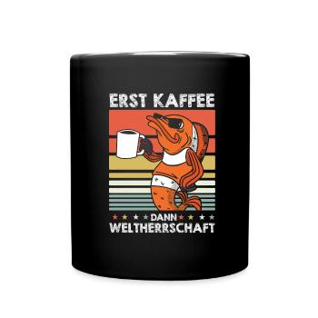 Clownfisch Kaffee Sonnenbrille - Tasse einfarbig - Schwarz - Vorne