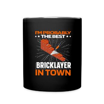 Masonry brick - Full Colour Mug - black - Front