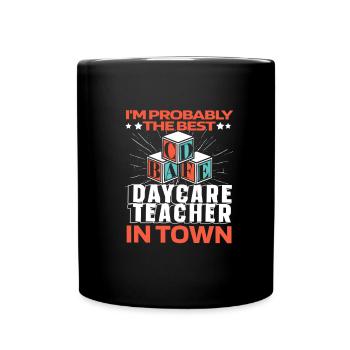 Enseignante maternelle Assistante maternelle Lustig - Mug uni - noir - Devant