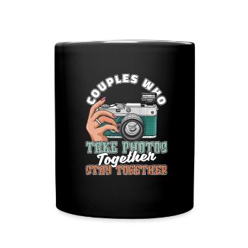 Photographe Photographie Appareil Couple - Mug uni - noir - Devant