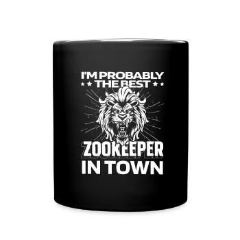 Gardien de zoo Gardien de zoo Lion - Mug uni - noir - Devant