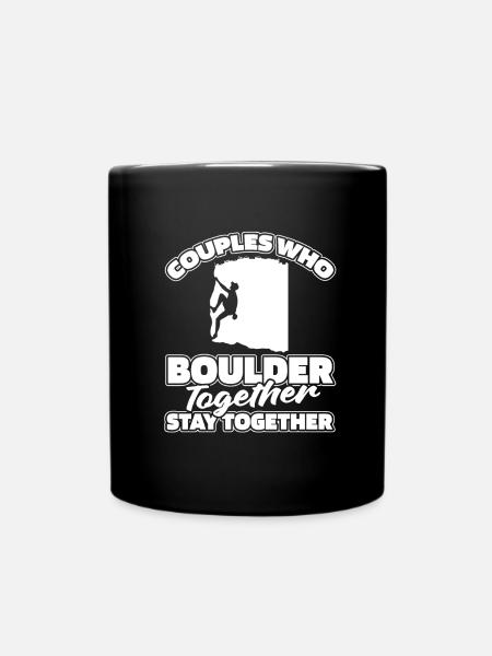 Bouldering Bouldering Couple - Full Colour Mug - black