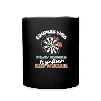 Darts Darts Player Pair - Full Colour Mug - black - Front