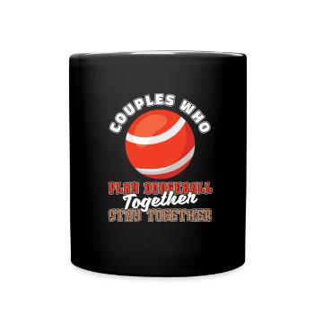 Couple de ballon chasseur - Mug uni - noir - Devant