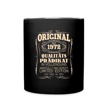 Vintage Original 1972 Geboren Jahrgang 1972 - Tasse einfarbig - Schwarz - Vorne