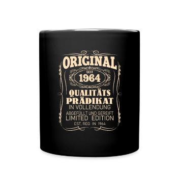 Vintage Original 1964 Geboren Jahrgang 1964 - Tasse einfarbig - Schwarz - Vorne