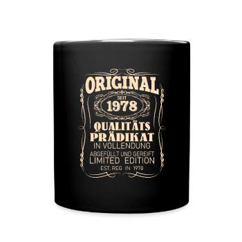 Vintage Original 1978 Geboren Jahrgang 1978 - Tasse einfarbig - Schwarz - Vorne