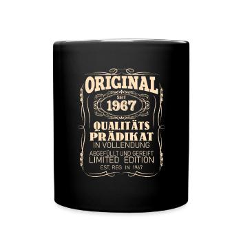 Vintage Original 1967 Geboren Jahrgang 1967 - Tasse einfarbig - Schwarz - Vorne