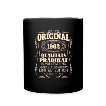 Vintage Original 1962 Geboren Jahrgang 1962 - Tasse einfarbig - Schwarz - Vorne