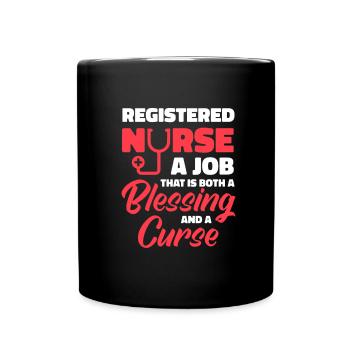 Infirmier - Mug uni - noir - Devant