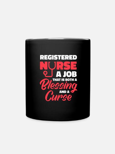 Krankenschwester - Tasse einfarbig - Schwarz
