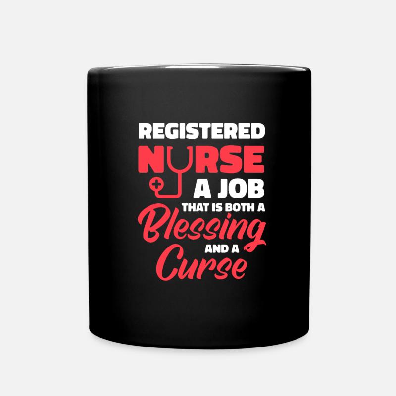 Krankenschwester - Tasse einfarbig - Schwarz