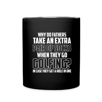 Le père plaisante papa - Mug uni - noir - Devant