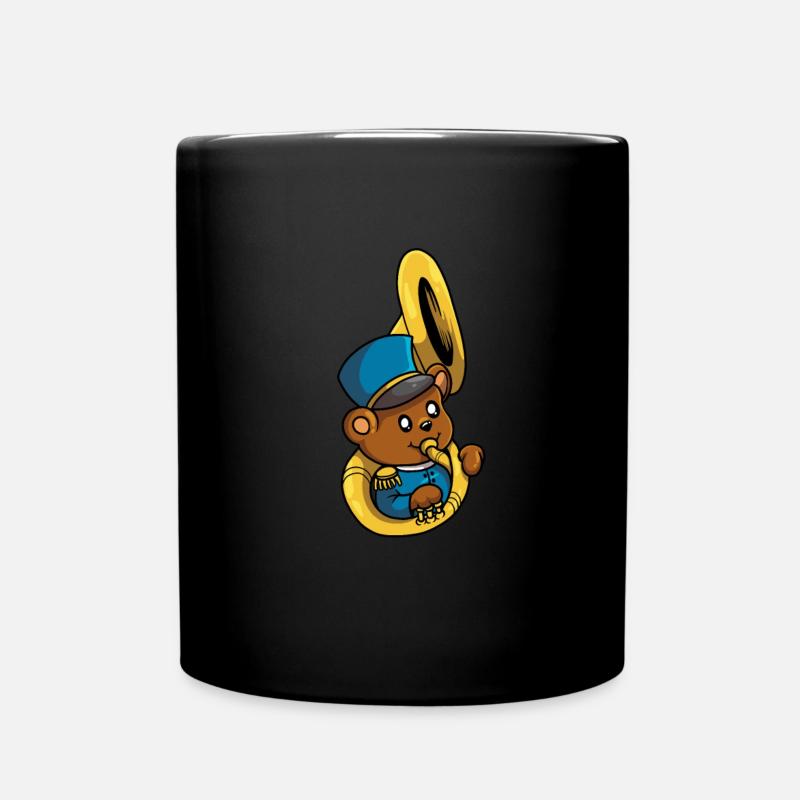 Fanfarenzug Tuba Bär - Tasse einfarbig - Schwarz