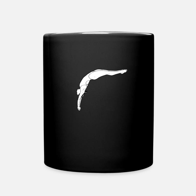Turmspringen Turmspringer - Tasse einfarbig - Schwarz