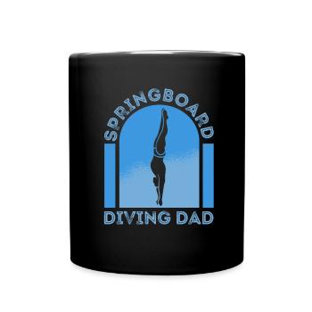 Turmspringen Turmspringer Papa - Tasse einfarbig - Schwarz - Vorne