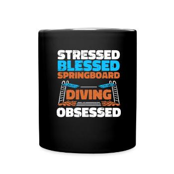 Plongeur de plongée drôle - Mug uni - noir - Devant