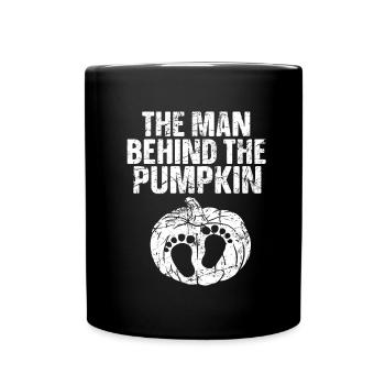 Halloween The Man Behind The Pumpkin - Full Colour Mug - black - Front