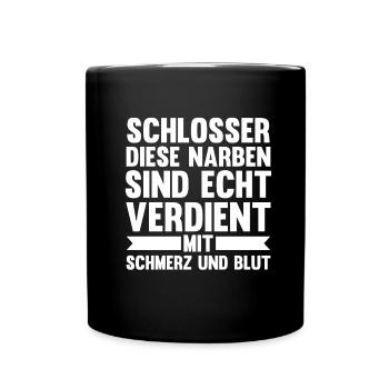 Schmied Metallbauer Schlosser - Tasse einfarbig - Schwarz - Vorne