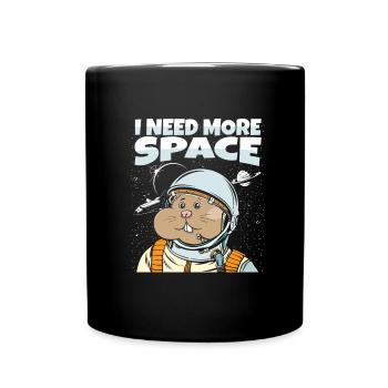Hamster Golden Hamster Astronaut I Need More Space - Full Colour Mug - black - Front