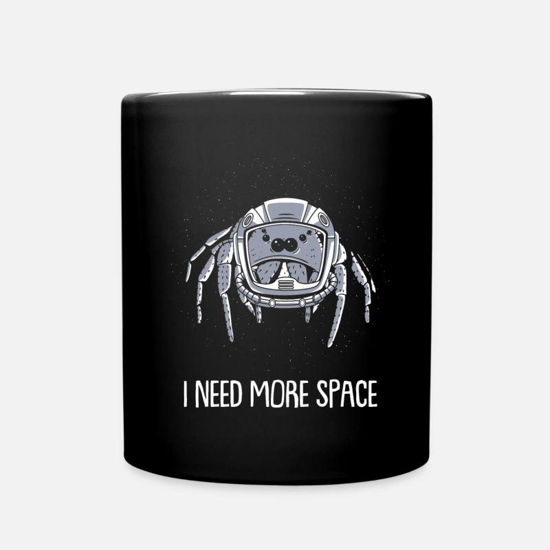 Spider Astronaut I Need More Space - Full Colour Mug - black