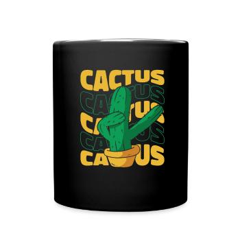 Jardin de cactus - Mug uni - noir - Devant