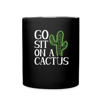Jardin de cactus - Mug uni - noir - Devant