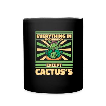 Jardin de cactus - Mug uni - noir - Devant