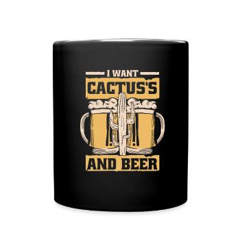 Jardin de cactus - Mug uni - noir - Devant
