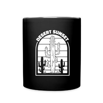Jardin de cactus - Mug uni - noir - Devant