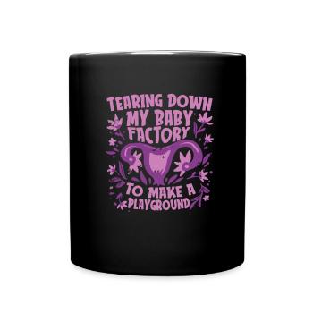 Hysterektomie - Tasse einfarbig - Schwarz - Vorne