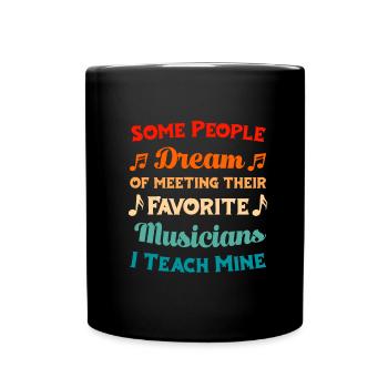 Musiklehrer Musik Lehrer - Tasse einfarbig - Schwarz - Vorne