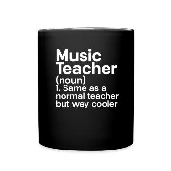 Musiklehrer Musik Lehrer - Tasse einfarbig - Schwarz - Vorne