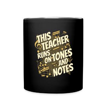 Musiklehrer Musik Lehrer - Tasse einfarbig - Schwarz - Vorne