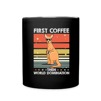 Kangaroo Coffee - Full Colour Mug - black - Front