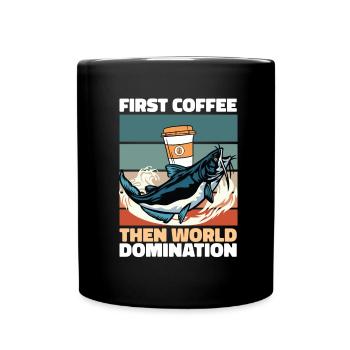 Wels Kaffee - Tasse einfarbig - Schwarz - Vorne