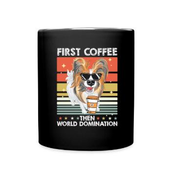 Papillon Witzig - Tasse einfarbig - Schwarz - Vorne