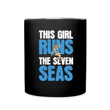 Voile Sailor Sailboat Girls - Mug uni - noir - Devant