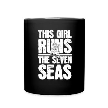Voile Sailor Sailboat Girls - Mug uni - noir - Devant