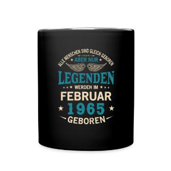 Alle Menschen Sind Gleich Geboren Februar 1965 - Tasse einfarbig - Schwarz - Vorne
