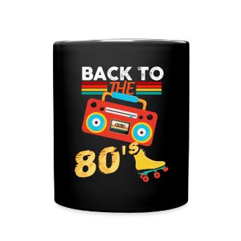 Love musique Back to the 80's Années 80 1980 - Mug uni - noir - Devant