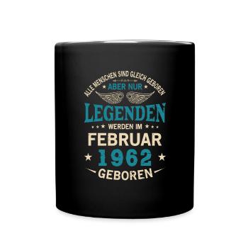 Alle Menschen Sind Gleich Geboren Februar 1962 - Tasse einfarbig - Schwarz - Vorne