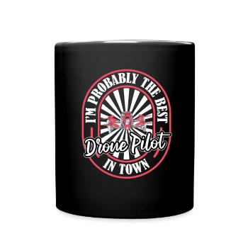 Drone Quadcopter Funny - Full Colour Mug - black - Front