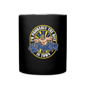Wrestling Wrestler Humor - Tasse einfarbig - Schwarz - Vorne